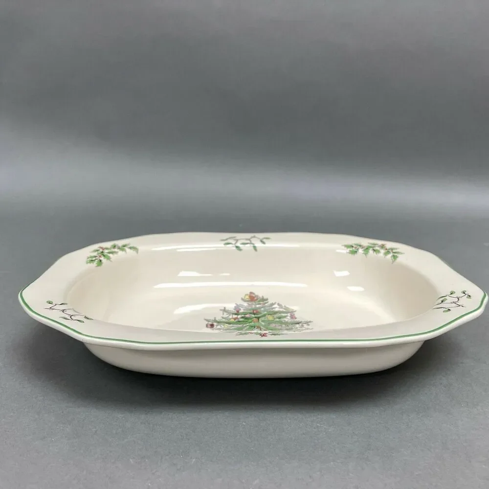 Spode‎ Christmas Tree Open Vegetable Dish 11.5